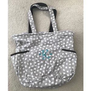Thirty-One K Monogram Retro Metro Tote